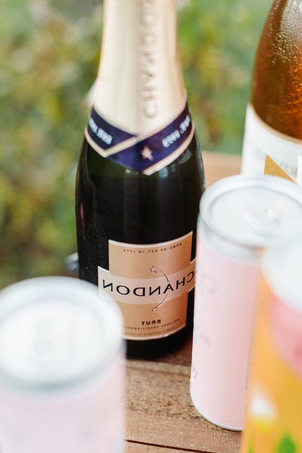 Chandon Brut displayed on a table at a party